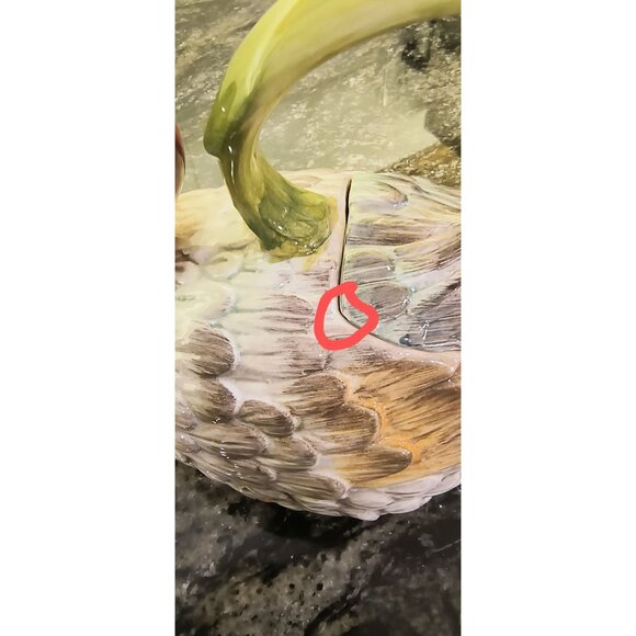 Italian Duck-Shaped Ceramic Teapot Hand-Painted Created for Neiman Marcus - Picture 9 of 9